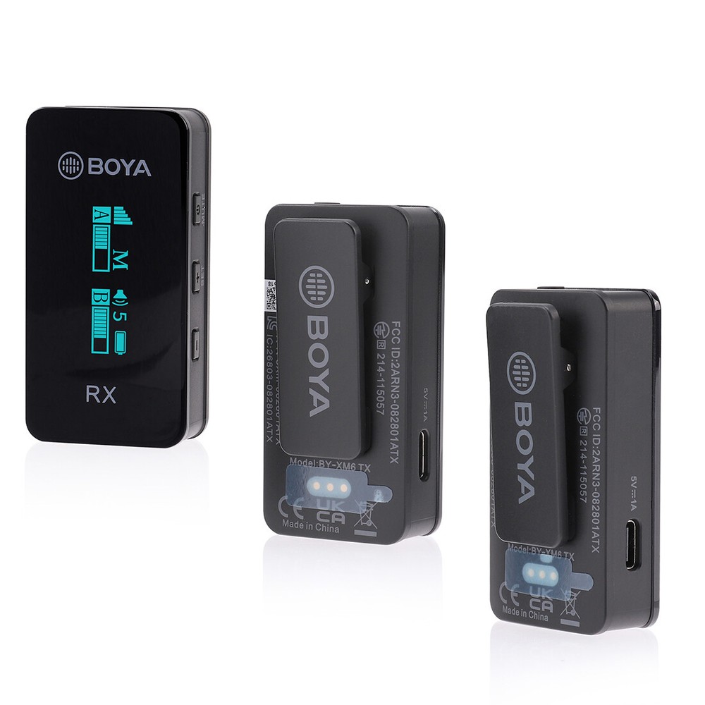 BOYA BY-XM6-S2 Wireless Lavalier Microphone for DSLR PC Vlogging Live Streaming