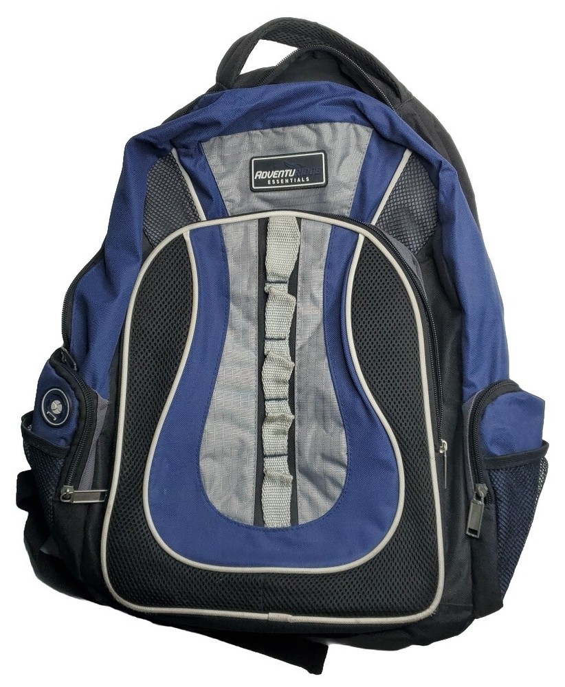 AdventuRidge Backpack Blue Pockets Slots Study School Work Standard Size