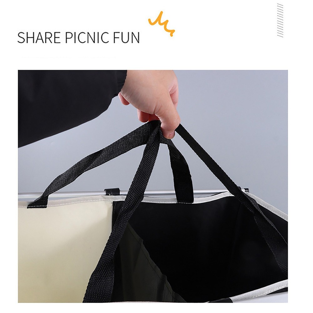 Large Laundry Basket 3 Section Foldable Dirty Clothes Hamper Storage Sorter Bag