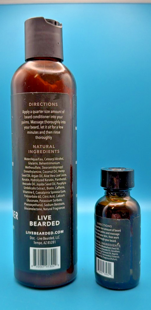 Live Bearded Forge Beard Conditioner 8oz & Beard Oil 1oz