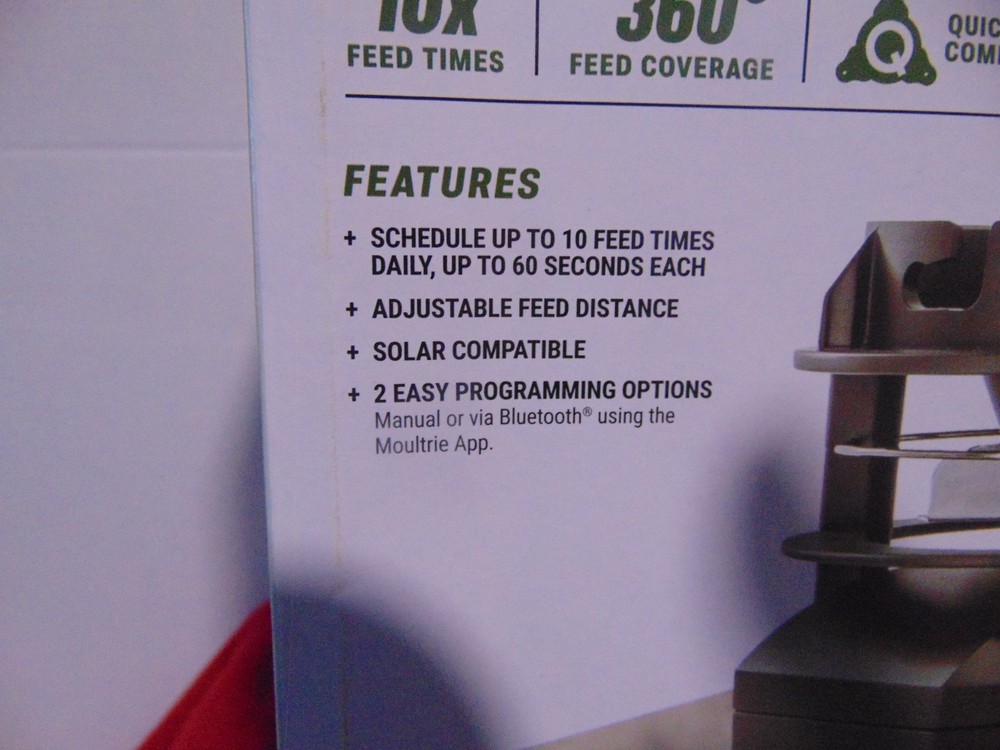 Moultrie Pro Hunter III Deer Feeder Kit Quicklock Adapter Bluetooth Connect