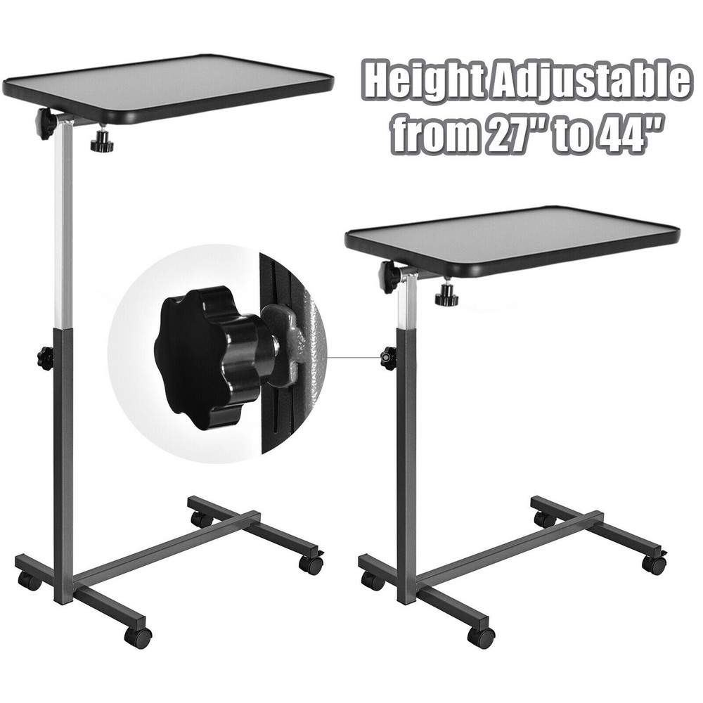Overbed Rolling Table Over Bed Laptop Tray Tilting Top Gary