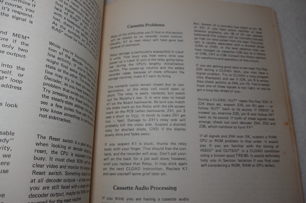 Radio Shack TRS-80 Micro Computer Technical Reference Handbook 1978 Publication