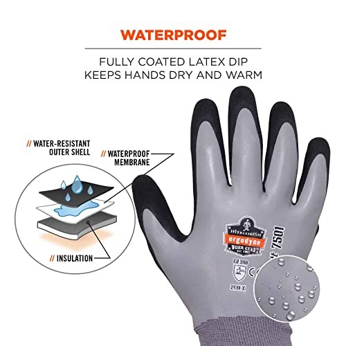 ProFlex 7501 Coated Waterproof Winter Work Gloves, Sandy X-Large (1 Pair)
