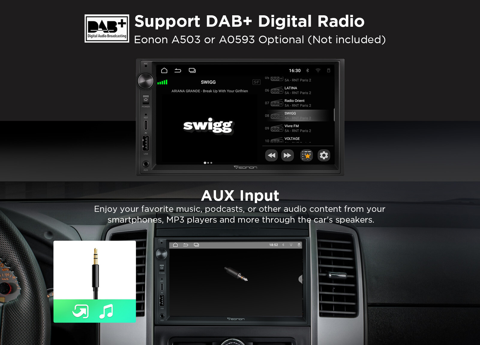 Android 13 Car Radio Stereo Bluetooth Double 2 Din 7" IPS Apple CarPlay FM Audio