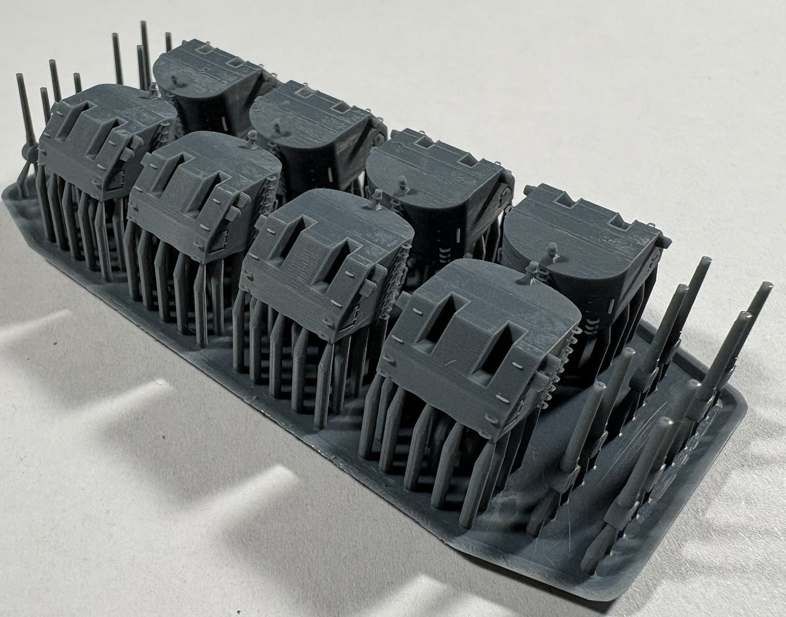 1/350 3D printed 5in Replacement Guns 8pc set for Very Fire Atlanta model kit