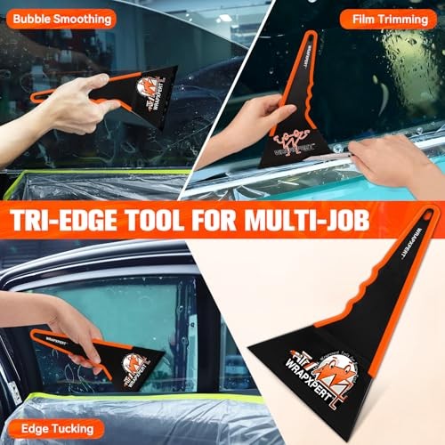 Window Tint Tools Kit, 3-Step Professional Window Tint Squeegee Set for