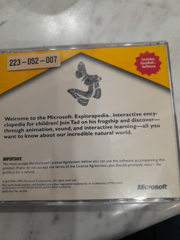 Microsoft Explorapedia Childrens Interactive Encyclo Windows 95 1995