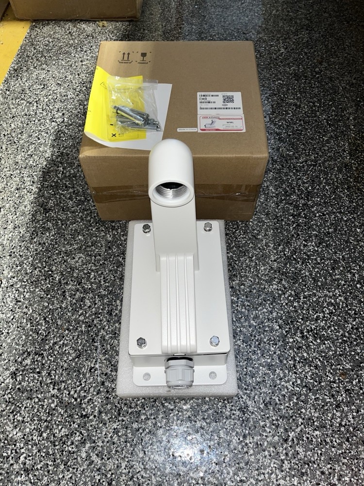 HIKVISION WML White Long Camera Wall Mount Bracket With Junction Box