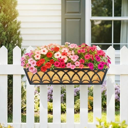 Railing Planter Box Window Boxes Planters - Pack Deck Railing Planter 30 Inch 2