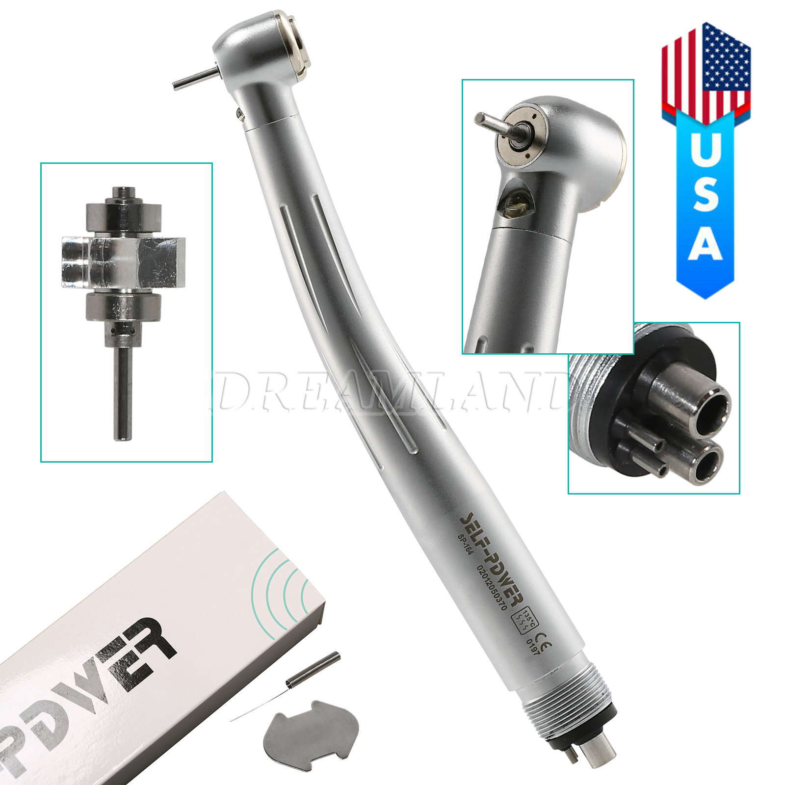 Dental Fiber Optic LED E-generator high speed handpiece Turbine 2Hole/4Hole SP