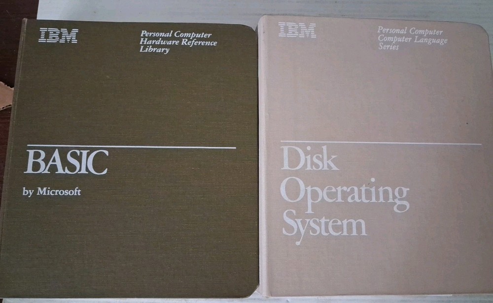 IBM BASIC & Disk Operating System Personal Computer  Reference Library lot of 2