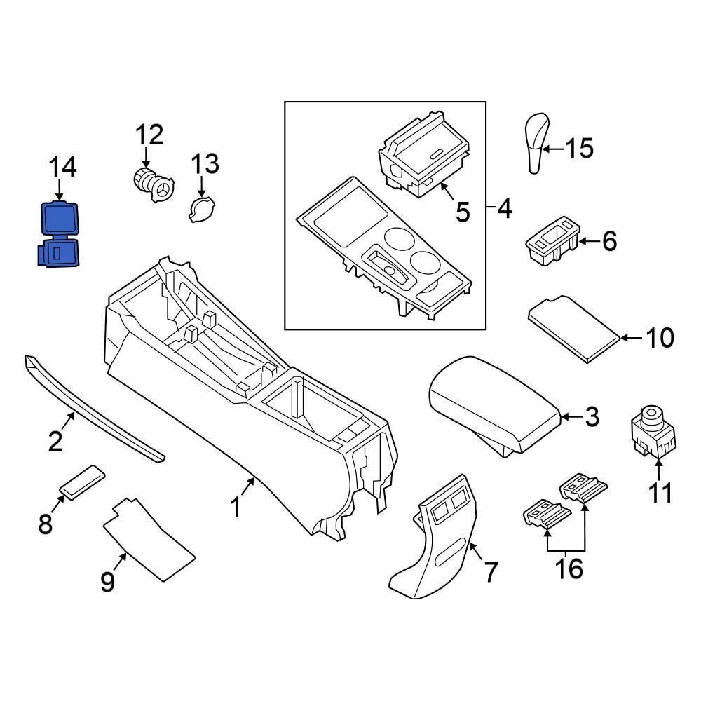 Nissan 280239HT0A Audio Auxiliary Jack
