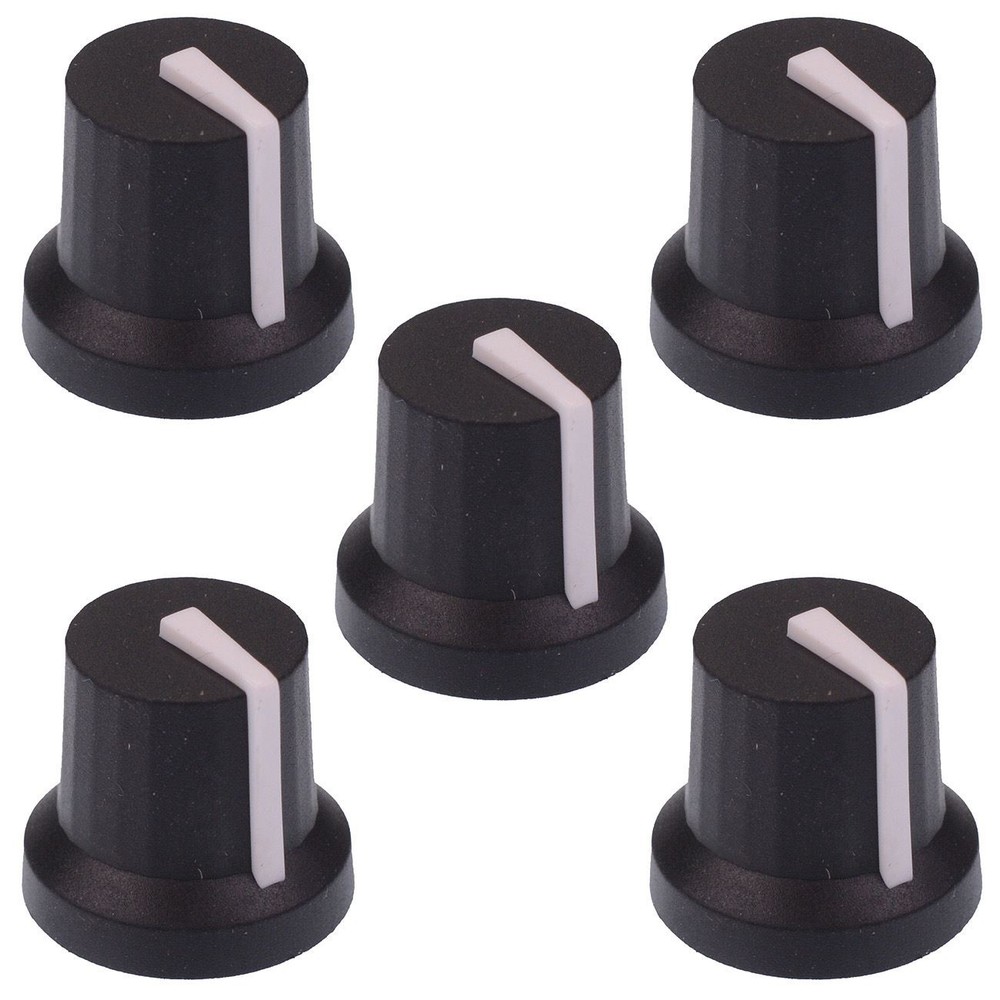 5 x White Soft Touch 6mm D Knob K87MBR