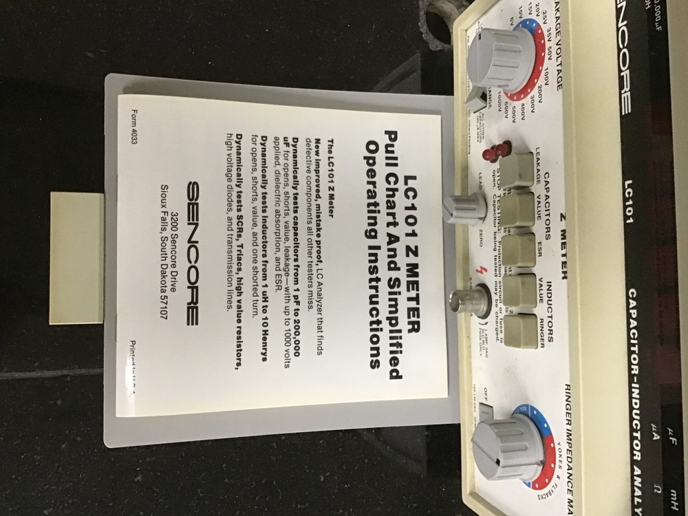 Sencore LC101 Capacitor & Inductor Analyzer