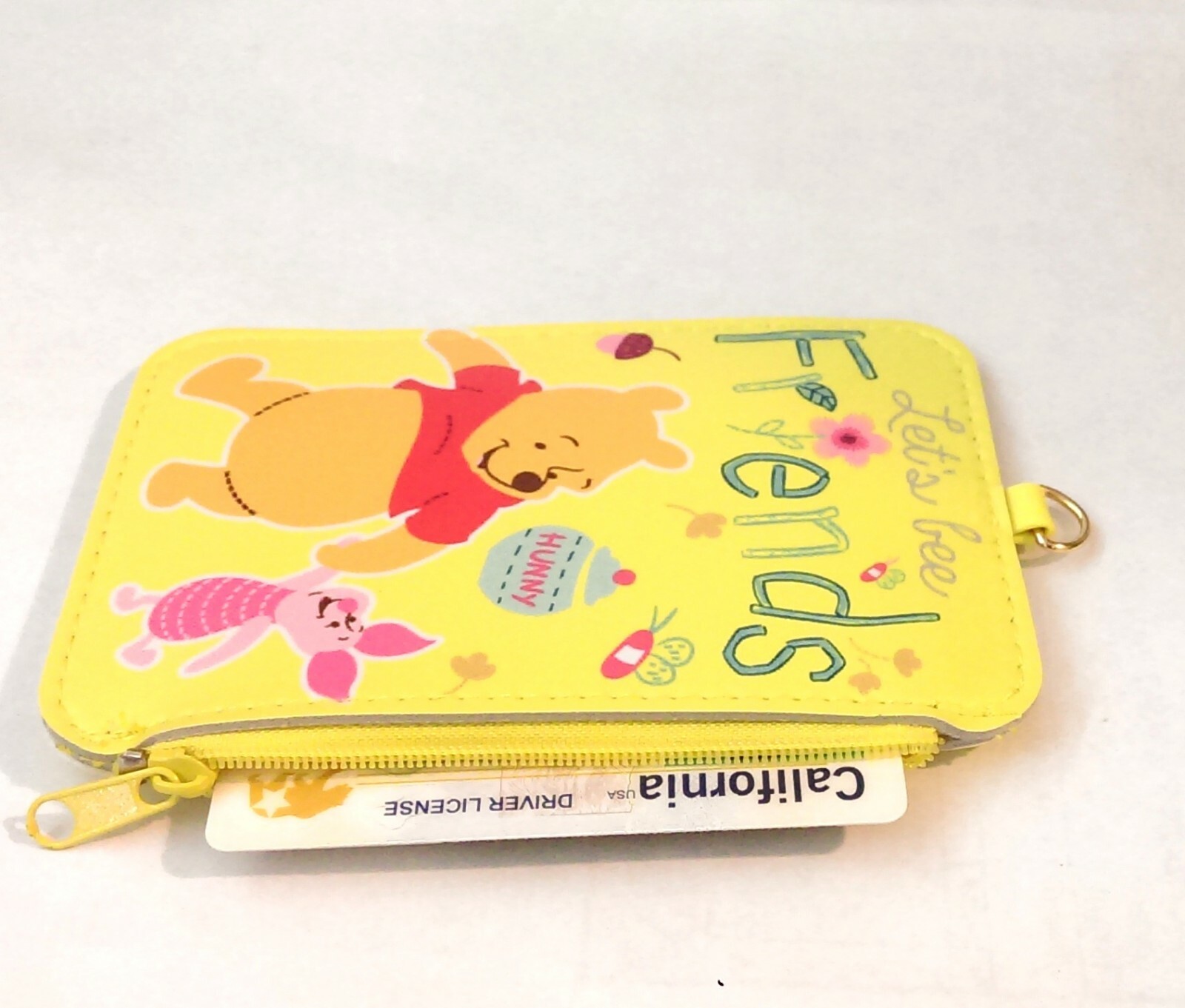 Winnie The Pooh Coin Purse Badge ID Card Holder Case Wallet Pouch Bag Lanyard