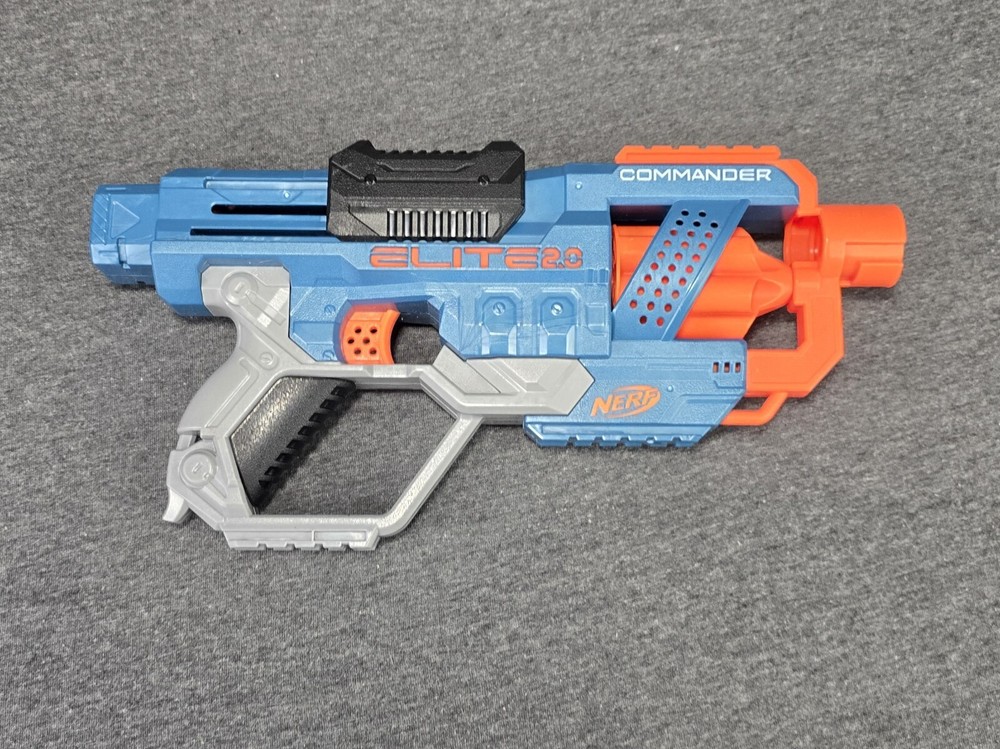 NERF Elite 2.0 Commander RD-6 Dart Blaster Blue Orange
