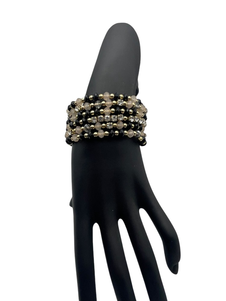 **Crystal Rhinestone Bead Wrap Bracelet