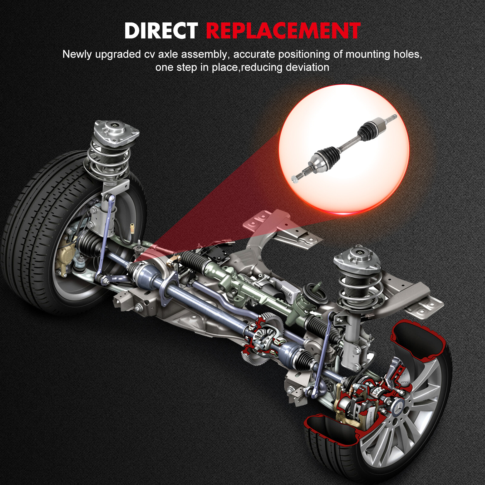 Front Left & Right CV Axles For Ford Escape 2013 2014 2015 2016 2017-2019 AWD