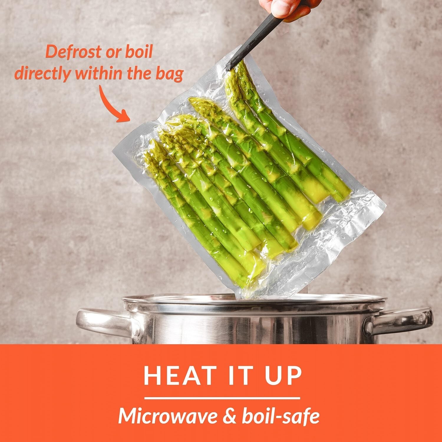 300 Vacuum Sealer Bags 8X12" Quart Food Vac Storage for Food Saver, Seal a Meal