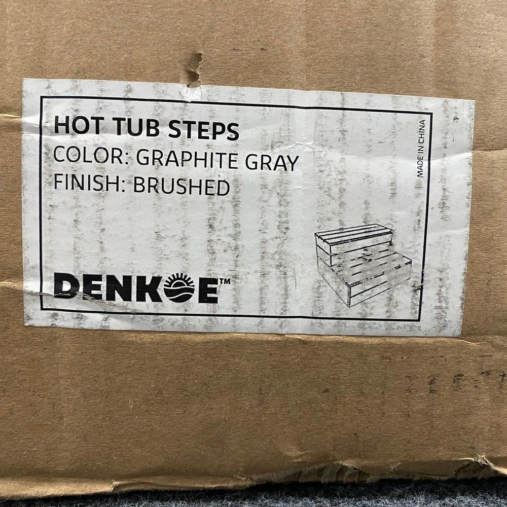DENKOE Hot Tub Steps Graphite Gray Finish Brushed *