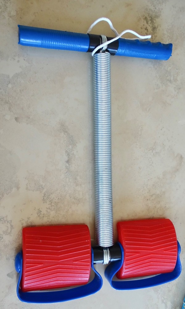 Vintage Pull-Up Exerciser Workout Spring Resistance Rowing Tummy Toner With Box