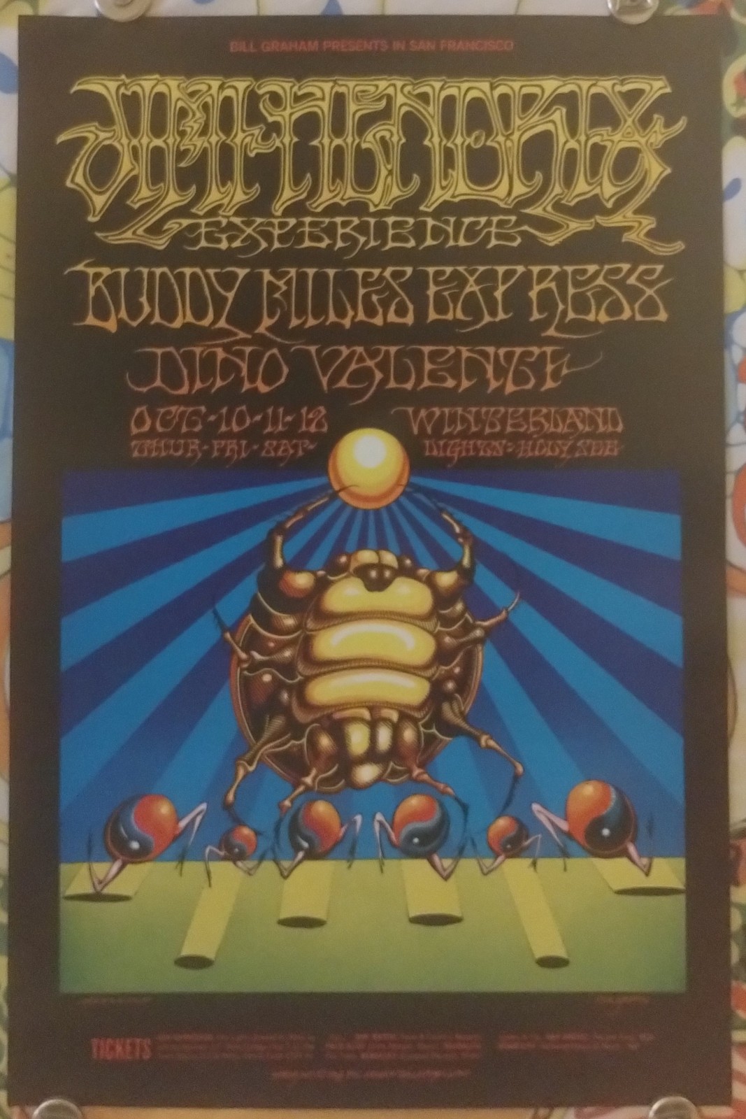 Jimi HendriX  BuDDY MiLeS BG140-2 BiLL Graham FiLLmore WinterLand 1968 PoSter
