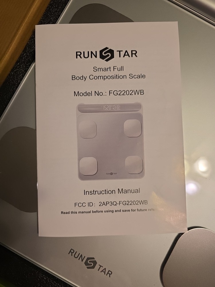 Run Star, Smart  Body Composition Moniter, 8 Electrodes, Open Box, Working