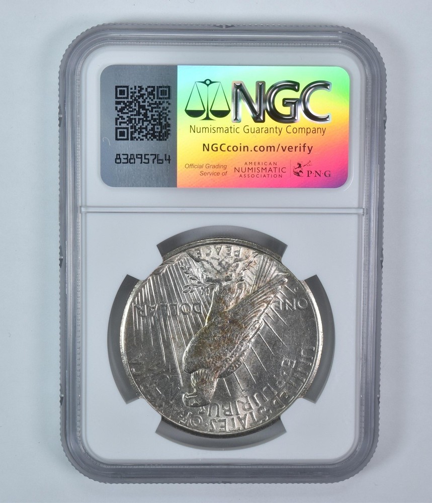 1925-S Peace Silver Dollar BU NGC Flag Label