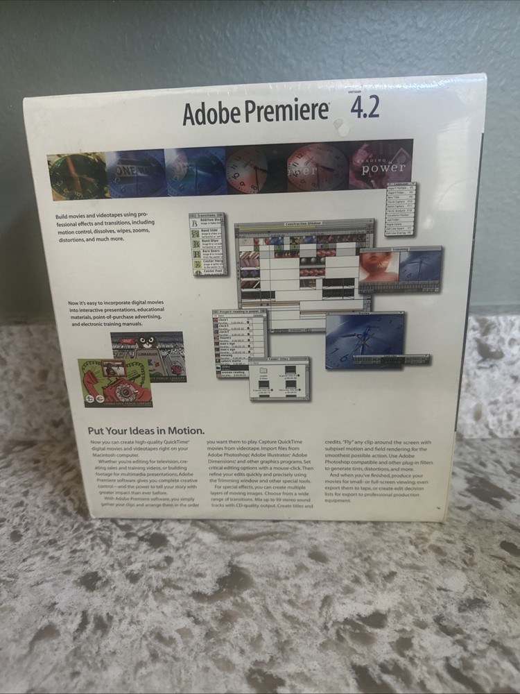 Adobe Premiere Version4.2 MacIntosh Software CD-ROM Sealed