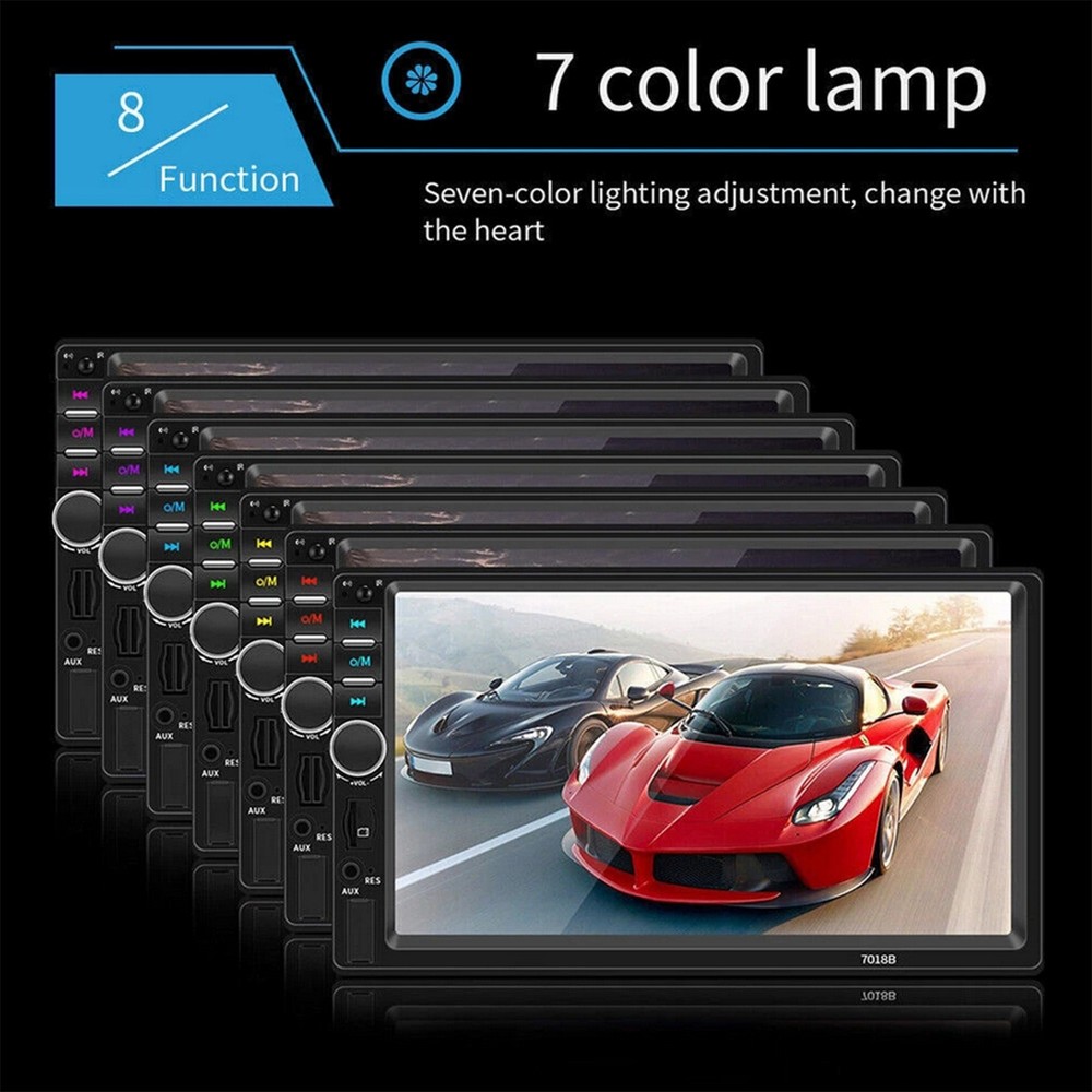 7" Double 2Din Car Stereo Radio Apple/Android Car Bluetooth Player Touch Screen