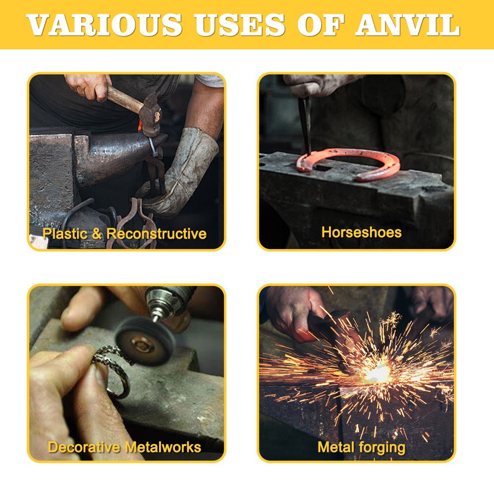 65 lb Blacksmith Anvil 55 HRC Multi-Angle Work Surface Anvil