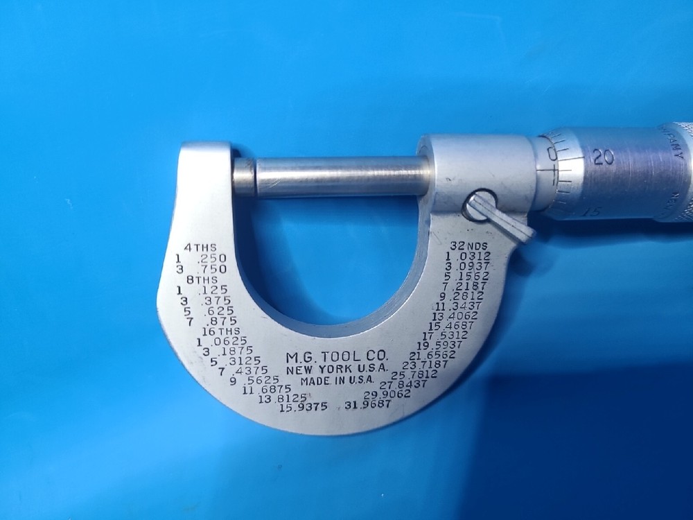 M.G. Tool 0-1" Micrometer