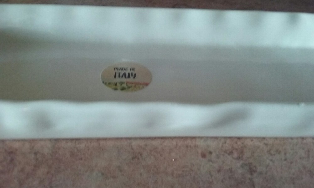 Maioliche Jessica Rectangular Small Serving Tray Made In Italy Classic White