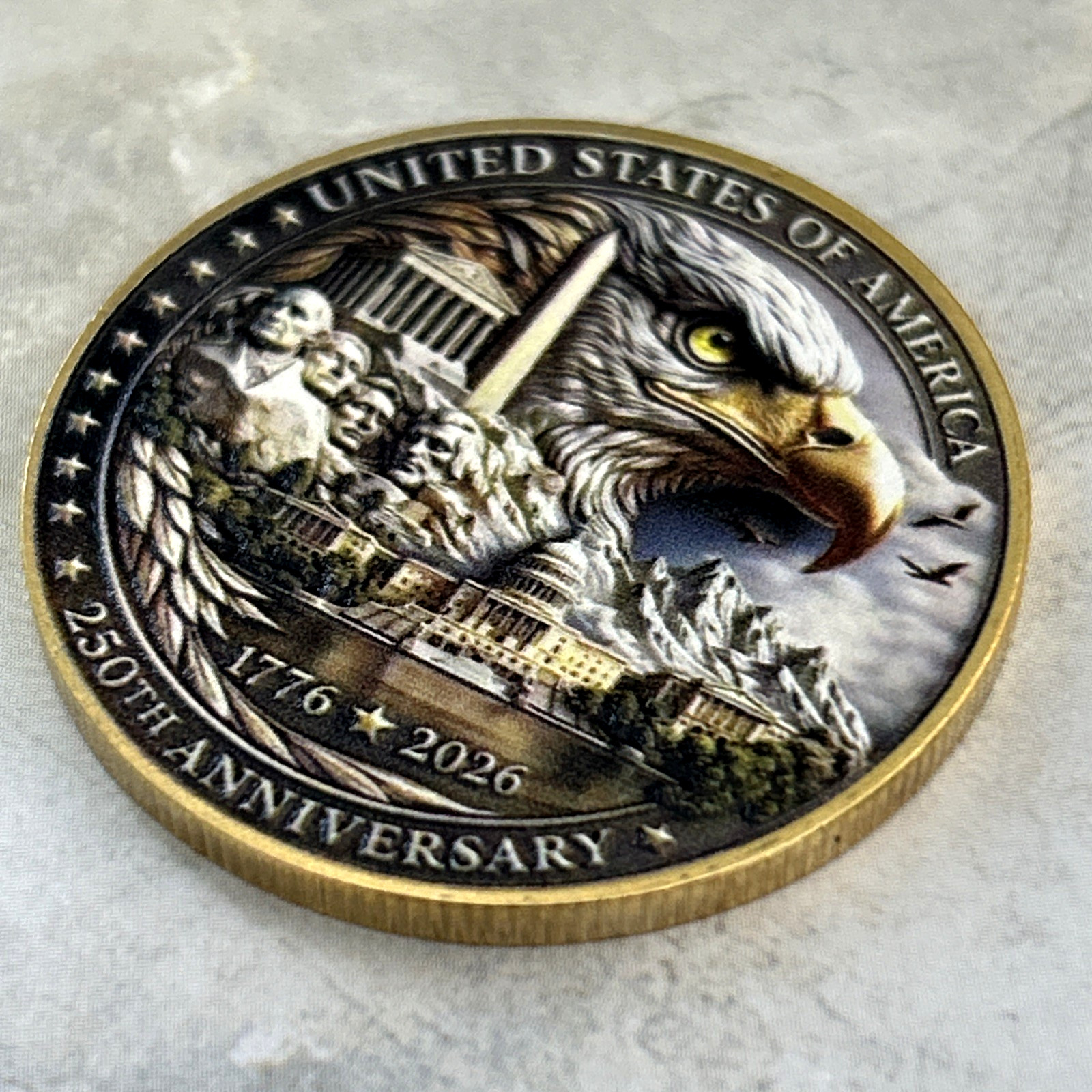 *250TH ANNIVERSARY Bald Eagle* 1776-2026 USA Commemorative Coin Medal
