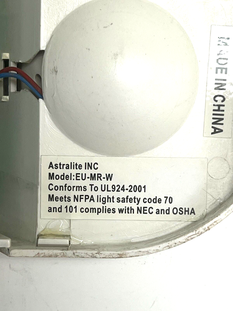 ASTRLITE EU-3-LED-W LED EMERGENCY LIGHTING SELF-POWERED OPERATION