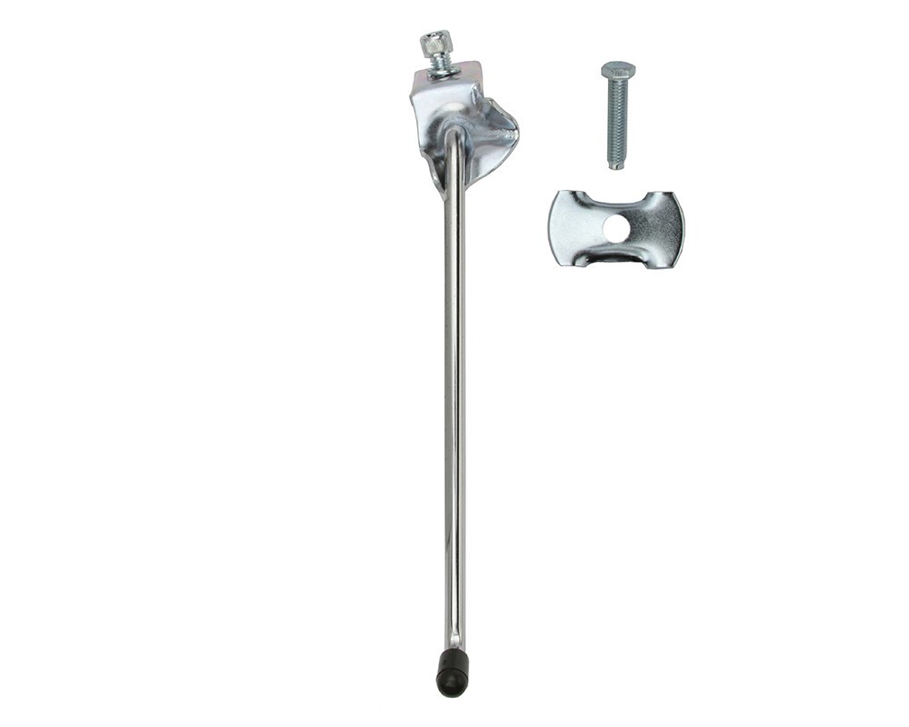 F&R BICYCLE STEEL KICKSTAND CENTER 9" LONG CHROME.