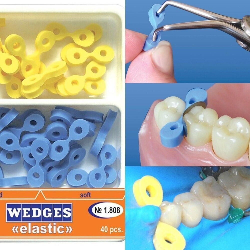 Dental Elastic Fixing Wedges Composite Soft & Hard Matrix Matrices Rubber Dam