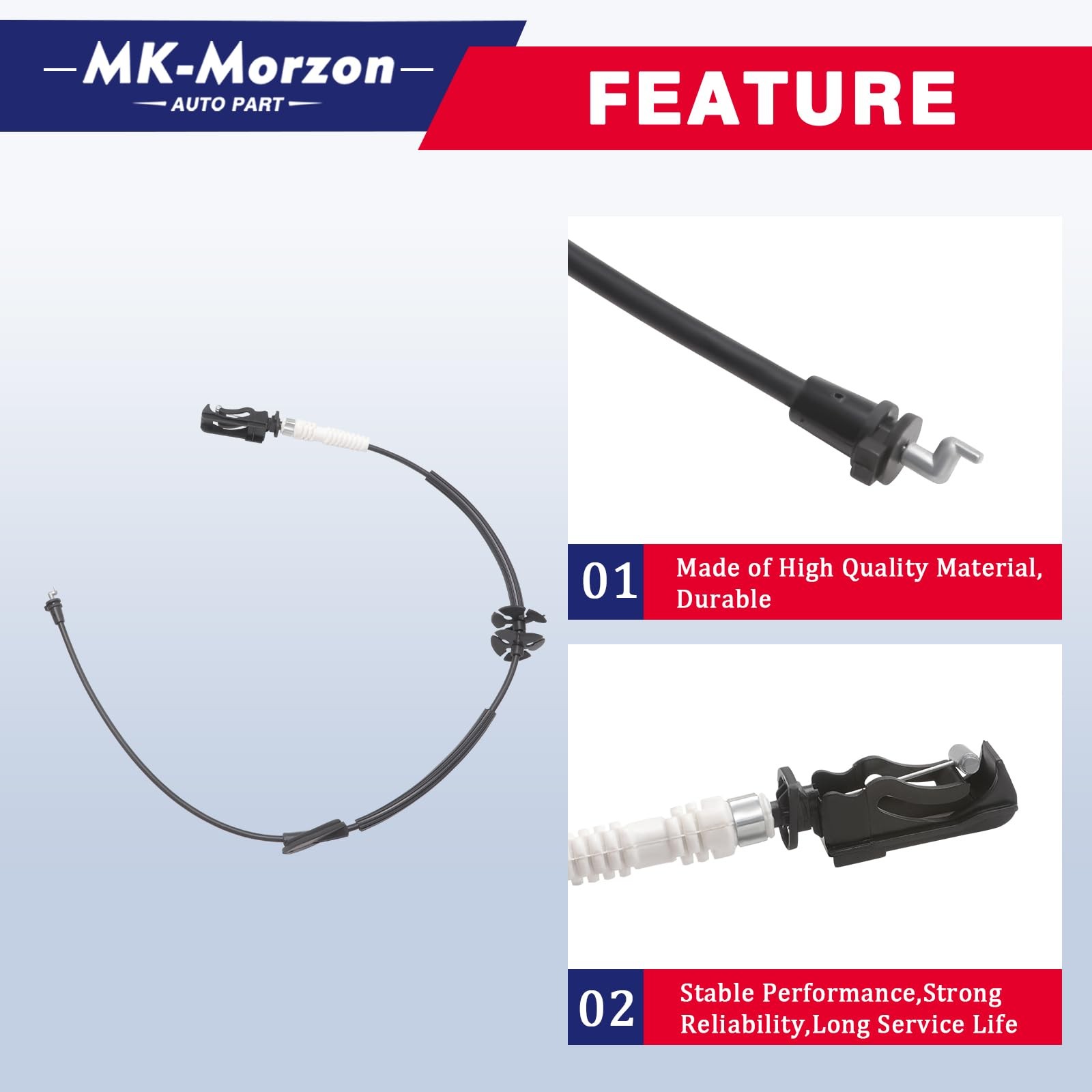 Door Latch Release Cable Left or Right for 15-20 Ford F-150