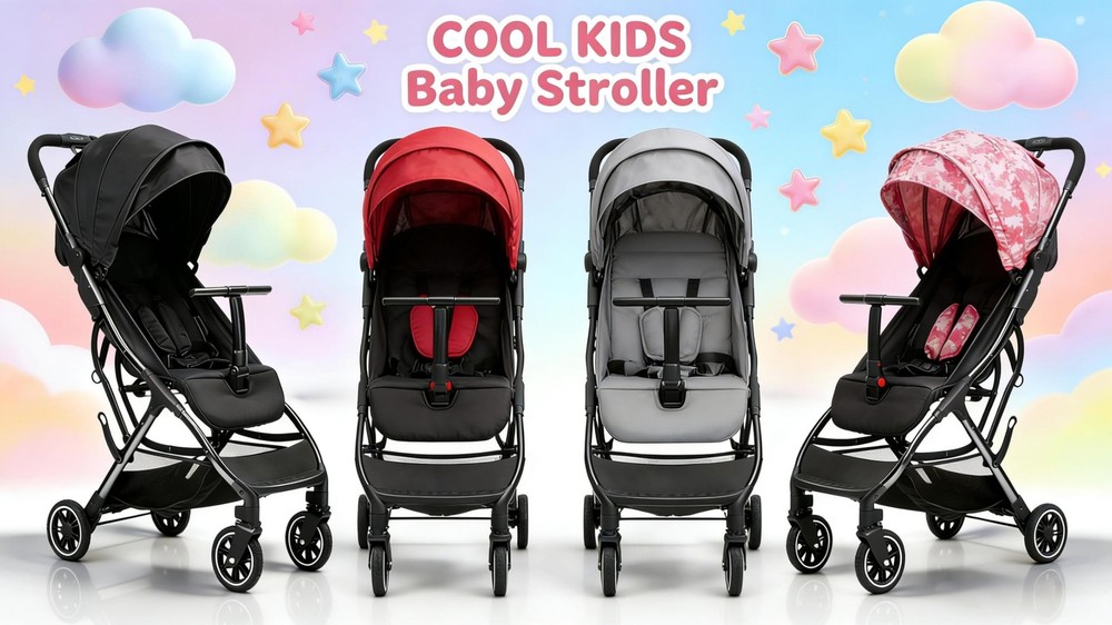 Portable Lightweight Umbrella Stroller with Automatic Fold & Sun Canopy