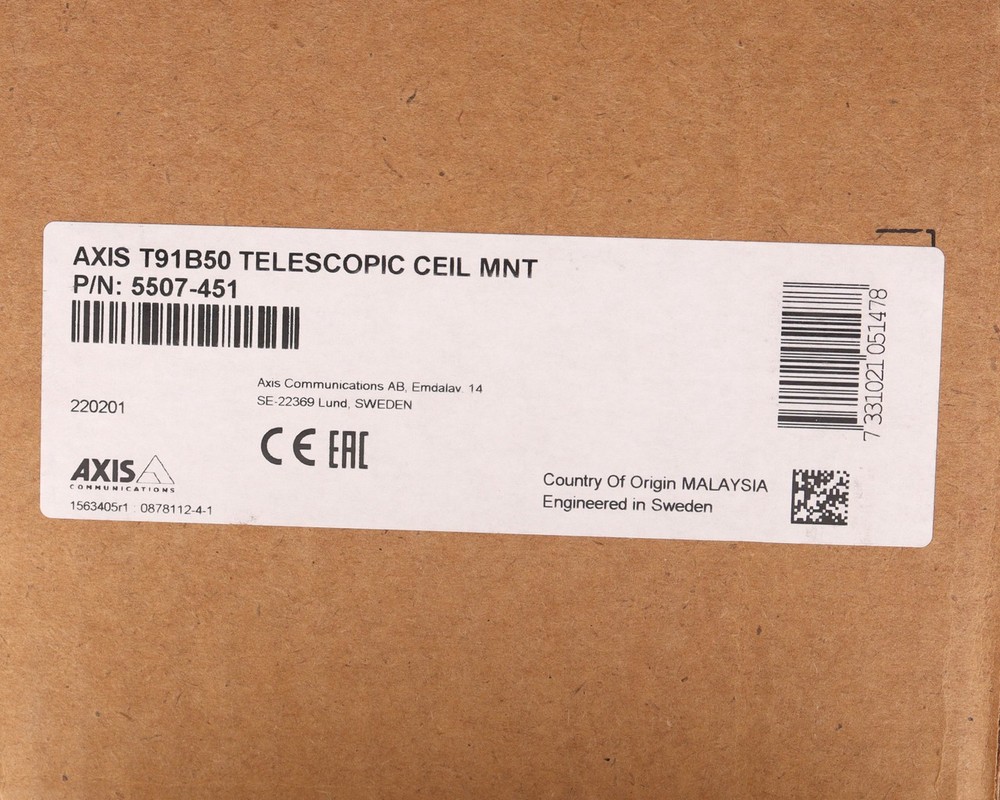 AXIS T91B50 45-84" Telescopic Ceiling Mount, White