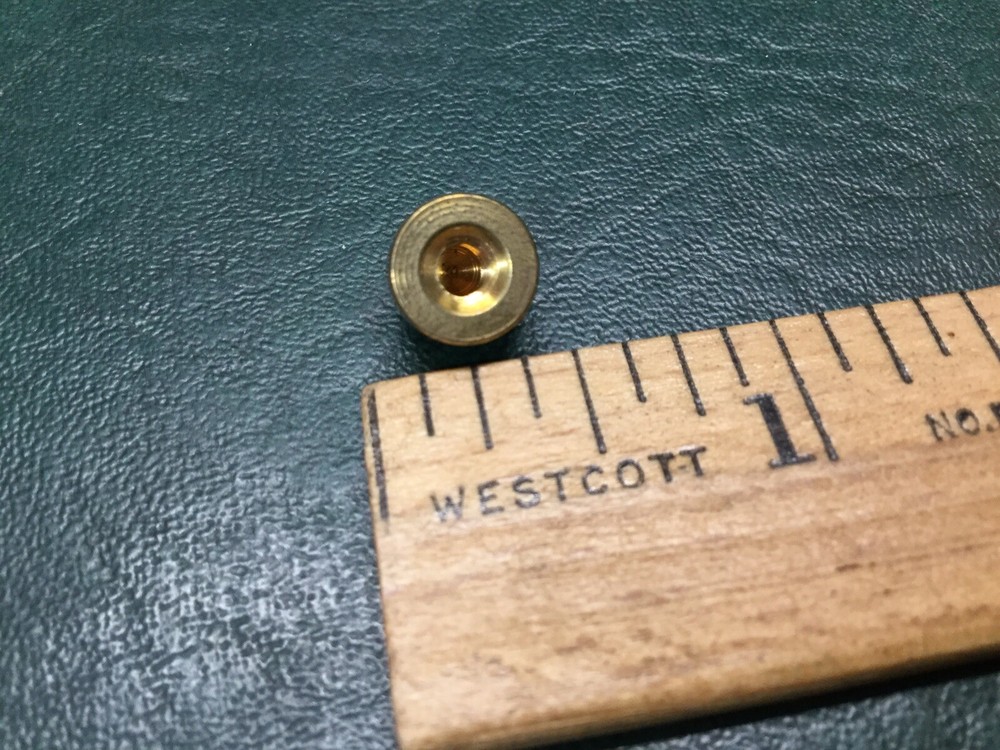 (1) Solid Brass Grandfather Clock Weight Shell Nut Finial End ~ NOS