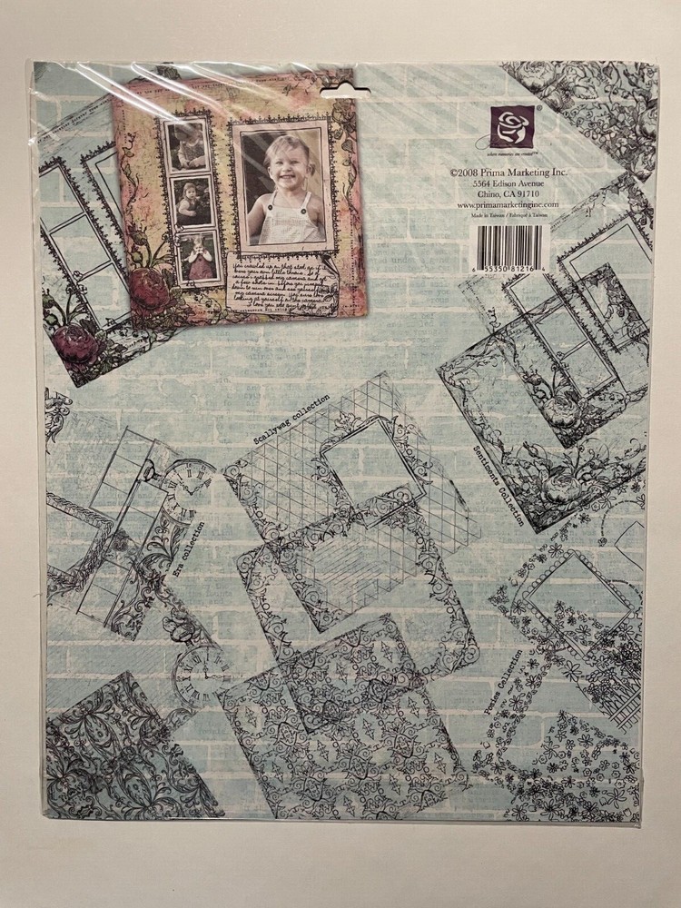 PRIMA ASSORTED CLEAR PAINTABLE 12X12 TRANSPARENCIES