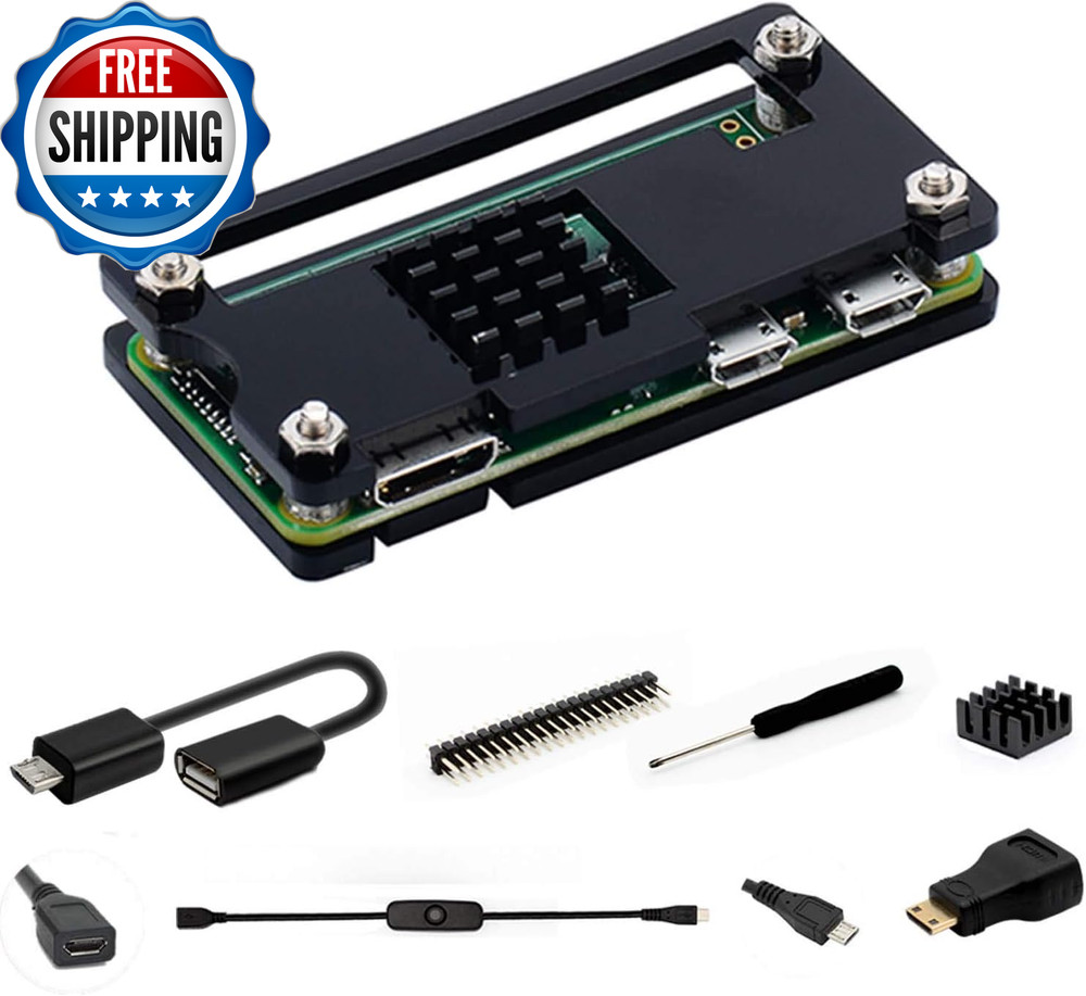 Raspberry Pi Zero 2 Case Raspberry Pi Zero Case Kit with Pi Zero Heatsink...