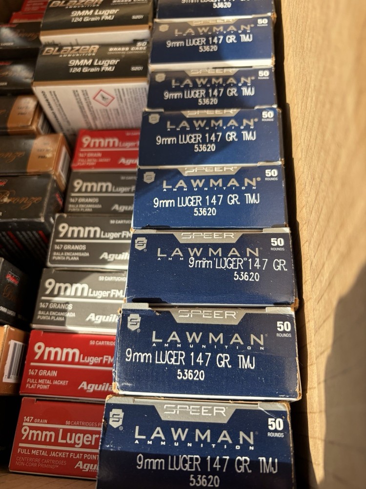 9mm empty ammo boxes with trays, 30 Total Boxes With Tray