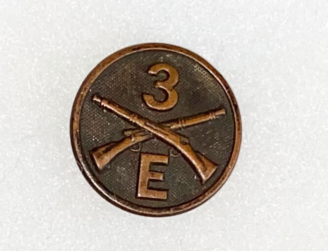 WWI E Company 3rd Infantry Enlisted Collar Disc