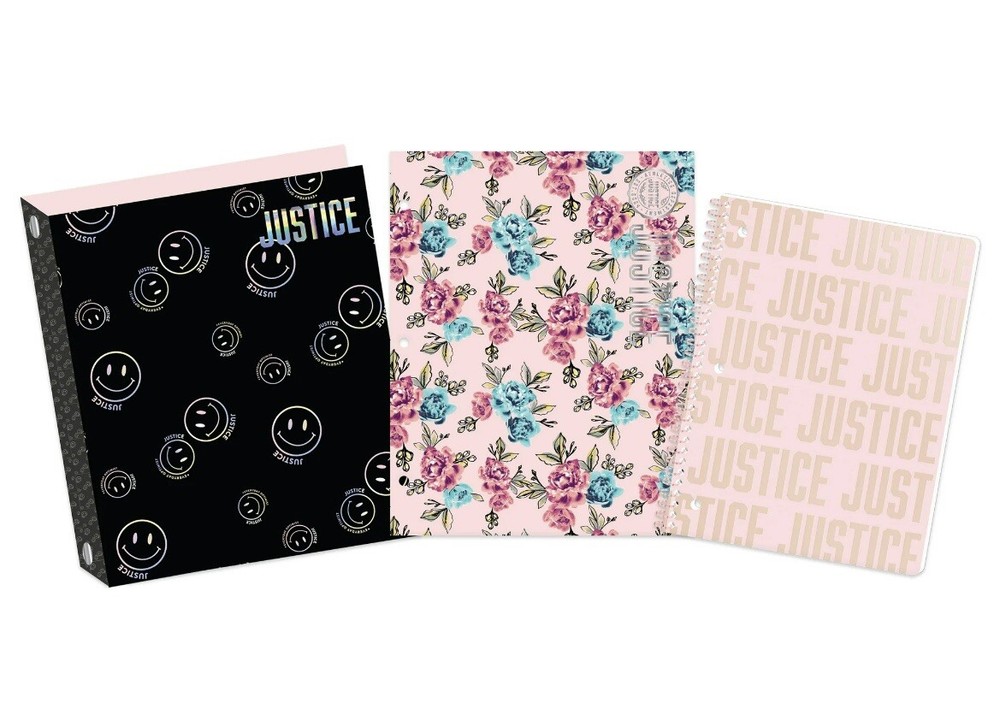 Justice Binder Bundle, 1" Binder, Notebook, Paper Pocket Folder