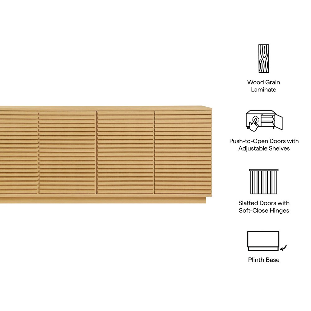 Render 4-Door Fluted Sideboard Cabinet TV Stand