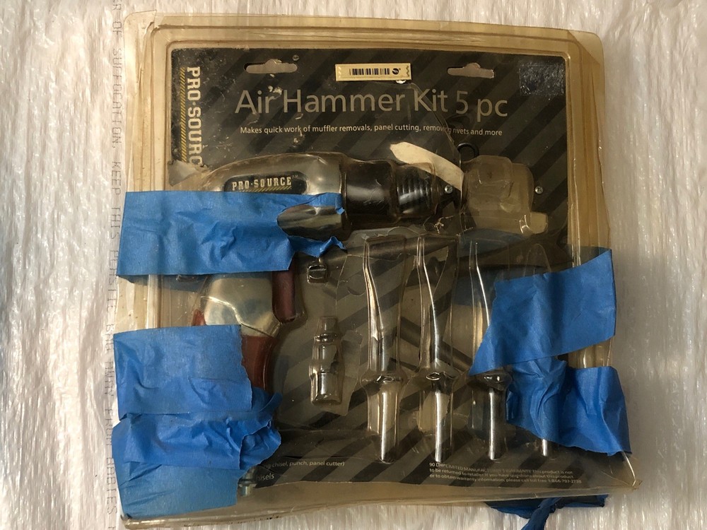 Pro-Source Air Hammer Kit 5 Pc Pneumatic Air Chisel Set - Untested