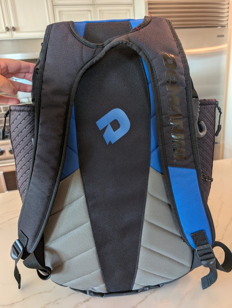 DeMarini Voodoo Baseball Softball Backpack in Black and Royal Batpack